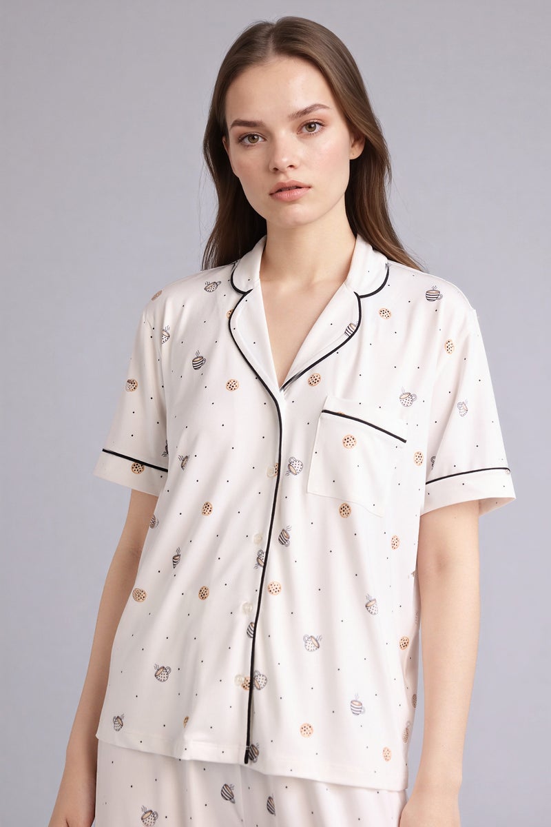 ديفاكتو طقم سوفتشيل قصة عادية نص كم - قطعتين - Image 2